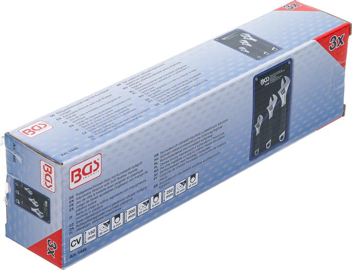 Image du produit BGS Jeu de clés à molette (250 mm, 150 mm, 200 mm)