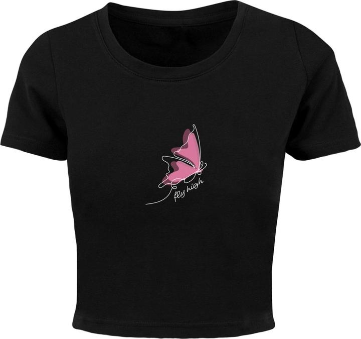 Actual product image Merchcode Ladies Fly High Cropped Tee - 118453 (M)