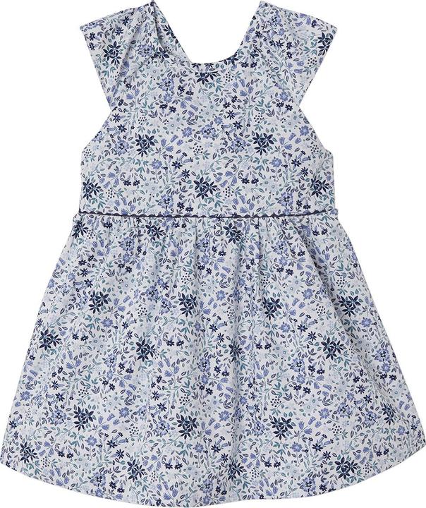 Blanc, bleu à fleurs