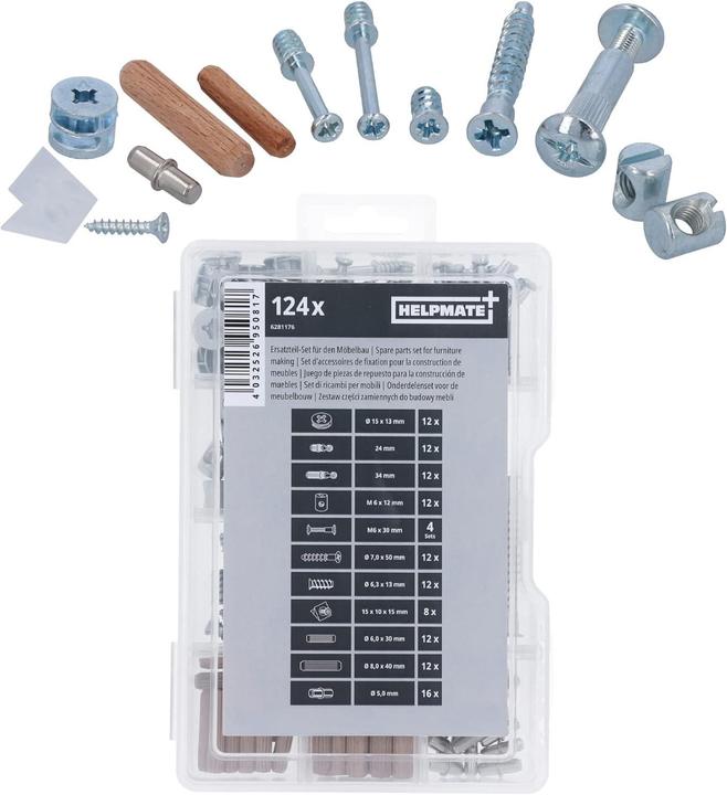 Image du produit Helpmate Möbelschrauben Set (124 Vis par pièce)