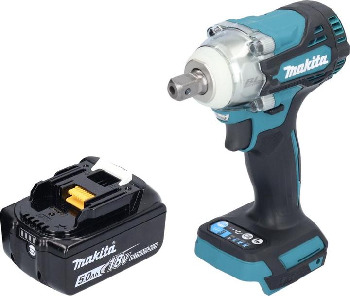 Actual product image Makita DTW 301 T1 cordless impact wrench 18 V 330 Nm 1/2" brushless + 1x rechargeable battery 5.0 Ah - (Rechargeable battery operated)
