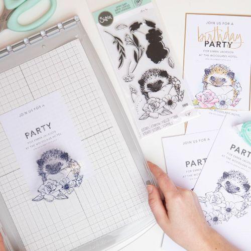 Produktbild Sizzix Transparentes Stempelset mit Schichten 9 Stück - Blumen-Igel von Olivia Rose