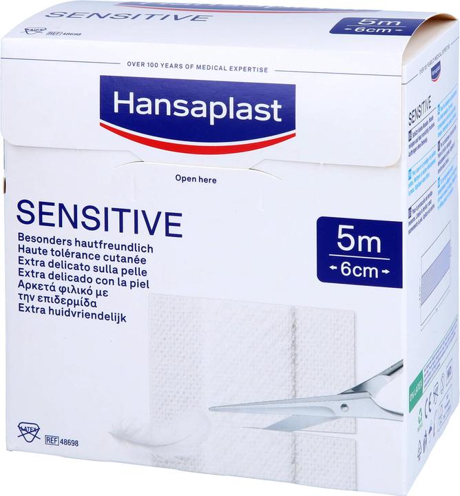 Produktbild Hansaplast Sensitive 5 m x 6 cm Pflaster, 1 St. Pflaster (1 x)