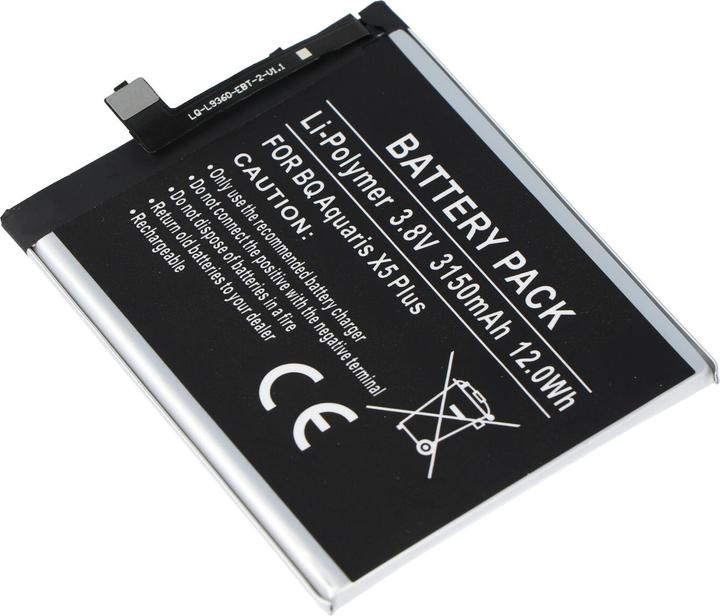 Immagine prodotto AccuCell Batteria BQ Aquaris X5 Plus, 3200