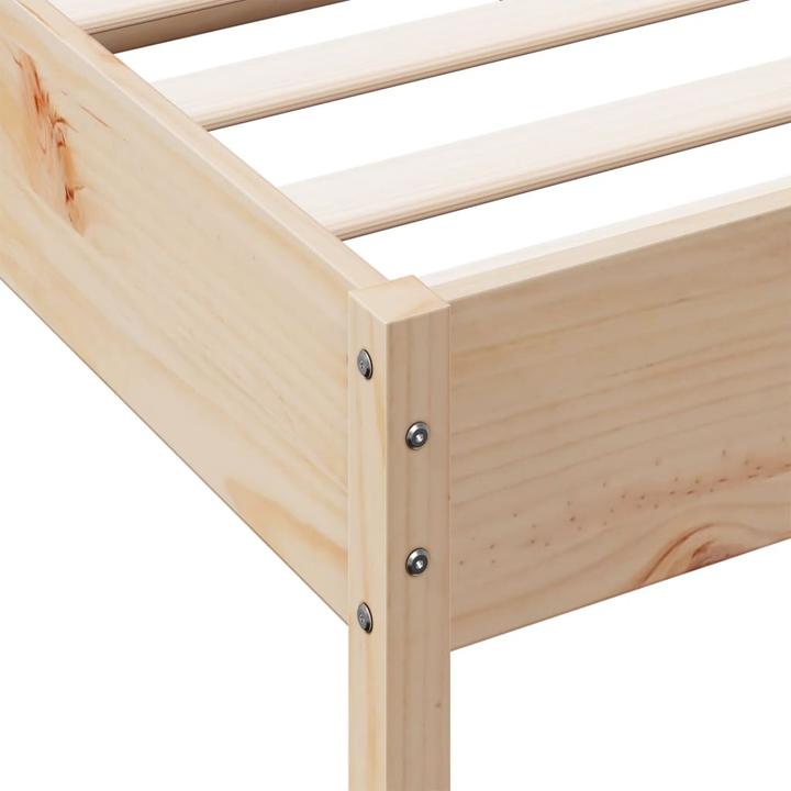 Image du produit VidaXL Lit en bois massif Lit double sans matelas 120x190cm pin (120 x 190 cm)