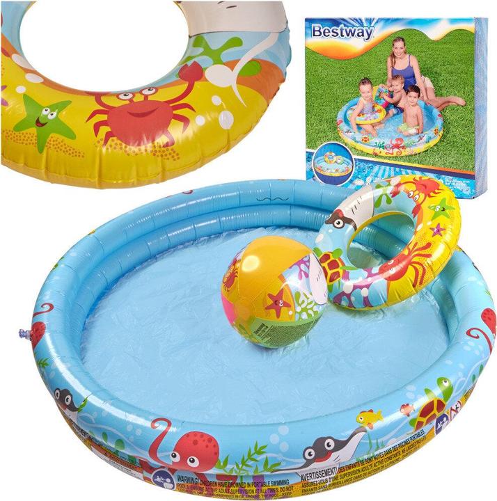 Actual product image Ikonka BESTWAY 51124 Swimming pool ball circle paddling pool 122cm