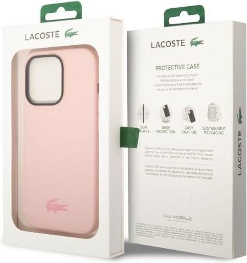 Immagine prodotto Lacoste LCHCP14XSI iPhone 14 Pro Max 6,7" jasnoróżowy/ rosa chiaro Custodia rigida in silicone (Apple iPhone 14 Pro Max)