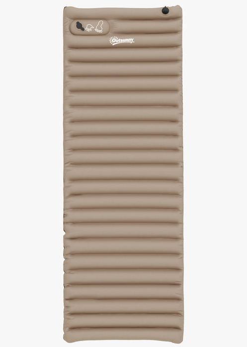 Actual product image Swisshandel24 Air mattress guest mattress guest bed, incl. foot pump, water-repellent, 195cmx 70cmx10cm, khaki