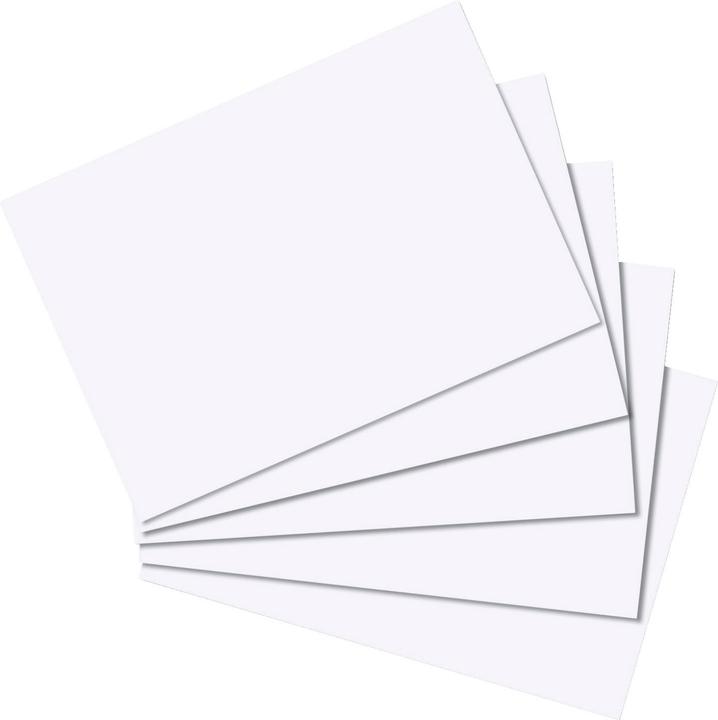 Produktbild Magni herlitz Karteikarte A8, blanko, weiss, 100 Stück (A8, 170 g/m², 100 x)