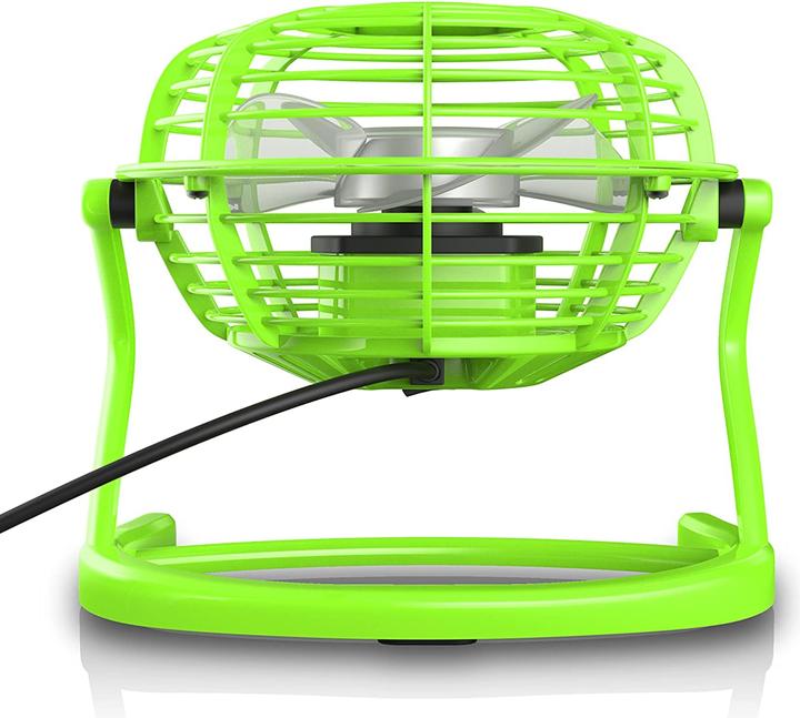 Produktbild CSL Mini USB Ventilator, Tischventilator neigbar, An/Aus-Schalter, optimal für den Schreibtisch, grün