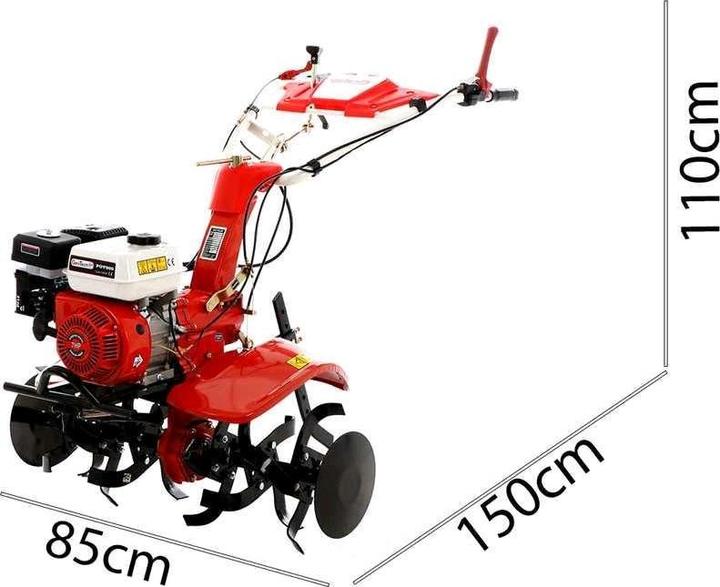 Produktbild GeoTech PGT 900 Gartenfräse mit Benzinmotor 7 PS mit p matischen Räder
