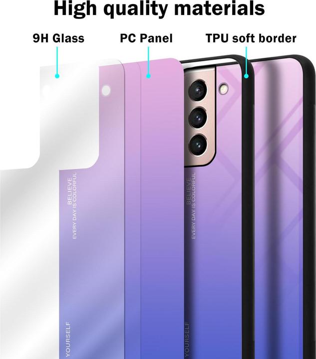 Productafbeelding Cadorabo TPU 2 kleuren glasdekking (Samsung Galaxy S21 5G)