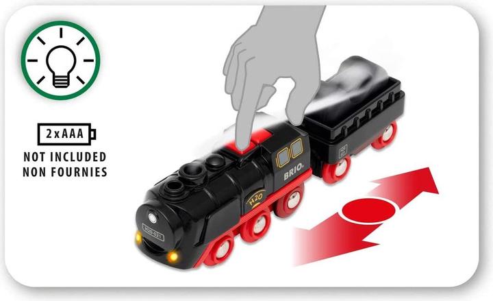 Immagine prodotto Brio Locomotiva a vapore a batteria con serbatoio d'acqua