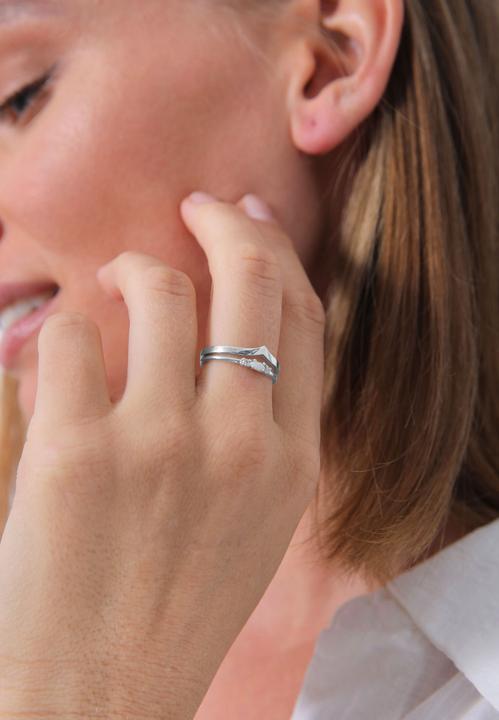 Image du produit Elli Set Marquise Opal V-Form mit Zirkonia Kristallen (54, Argent 925)
