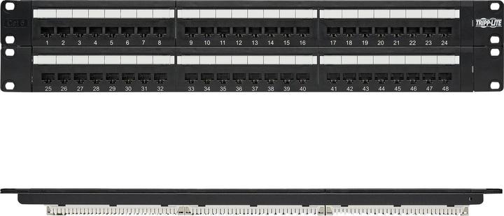 Produktbild Eaton 48-Port 2U Rack-Mount Cat6/Cat5 110 Patch Panel 568B RJ45 Ethernet TAA