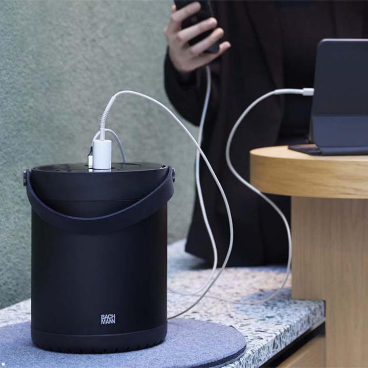 Actual product image Bachmann mov:e power unit 1xcee7/3 2xusb a/c220w alu black (5 x, CEE 7/3, USB-C, USB-A, 1.50 m)