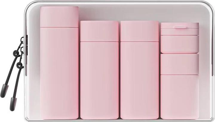 Immagine prodotto Swissdetector Set di flaconi cosmetici di lusso - Rosa (Imbottitura aggiuntiva)