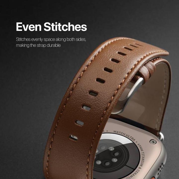 Image du produit Dux Ducis YS Series Bracelet en cuir véritable (45 mm, 44 mm, 42 mm, 49 mm, Cuir véritable)