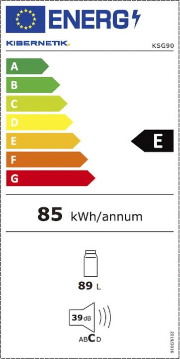 Etichetta energetica Kibernetik KSG90 (89 l)