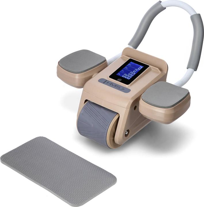 HMS Ka08 Brown Abs Automatisches Bauchmuskel-Trainingsrad Mit Lcd-Display Und Hms-Aufladung