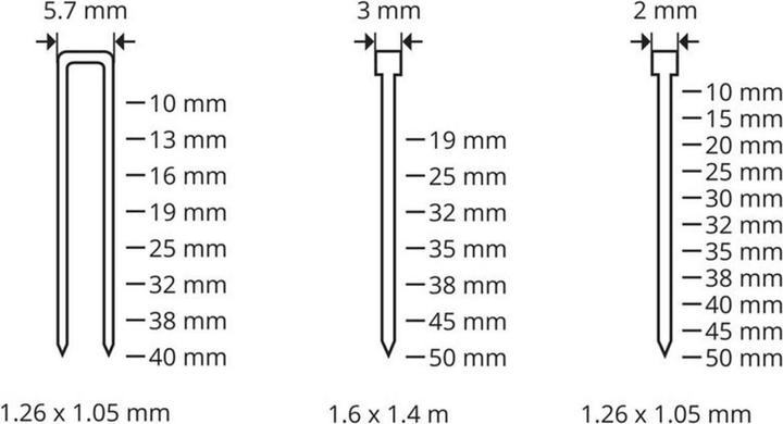 Productafbeelding Güde Perslucht nietmachine / spijkermachine 3 in 1 20 - 40 mm 4 - 7,5 bar + 800 st. spijker / nietenset +