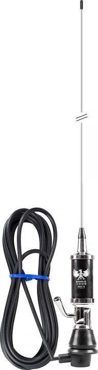 Lemm EAGLE AT 1000 CB-Antenne, Länge 165 cm, Gewinn 3 dB, 26,5–27,5 MHz, 600 W, RG58-Kabel 4 m, herg