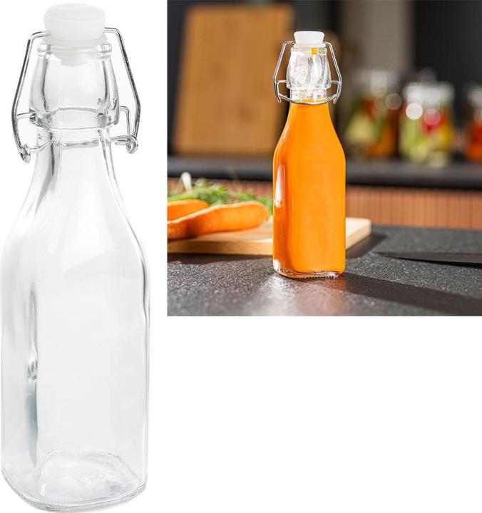 Produktbild Chef BÃ¼gelflasche aus Glas, vierkantig, 250ml (0.25 l)