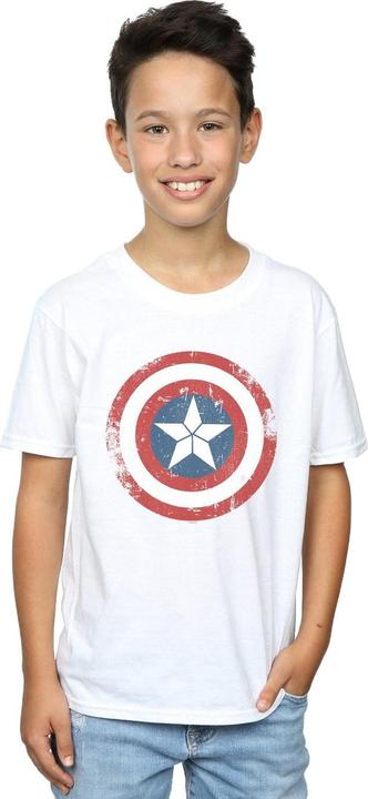 Actual product image Boys Captain America Civil War Distressed Shield T-Shirt (128)