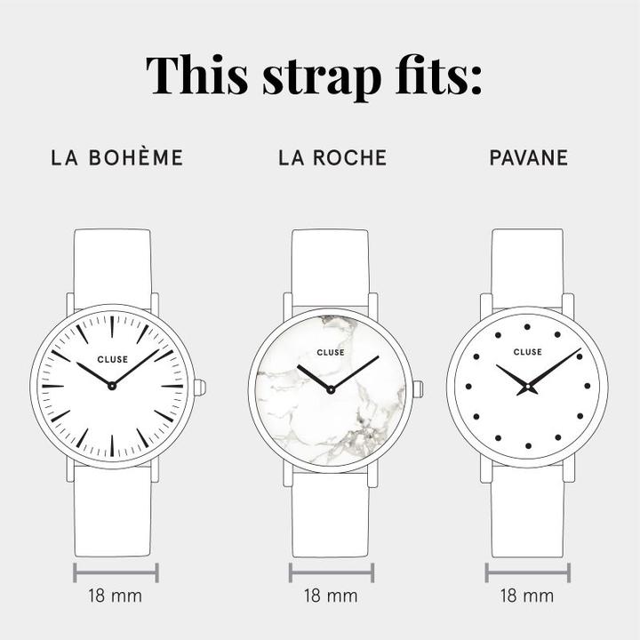 Actual product image Cluse Strap 18 mm (18 mm, Stainless steel)