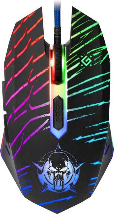 Defender Gaming, kabelgebunden, optisch GM-590L DARK AGENT 12800dpi 6P Backlit Gaming-Maus (Kabelgebunden)