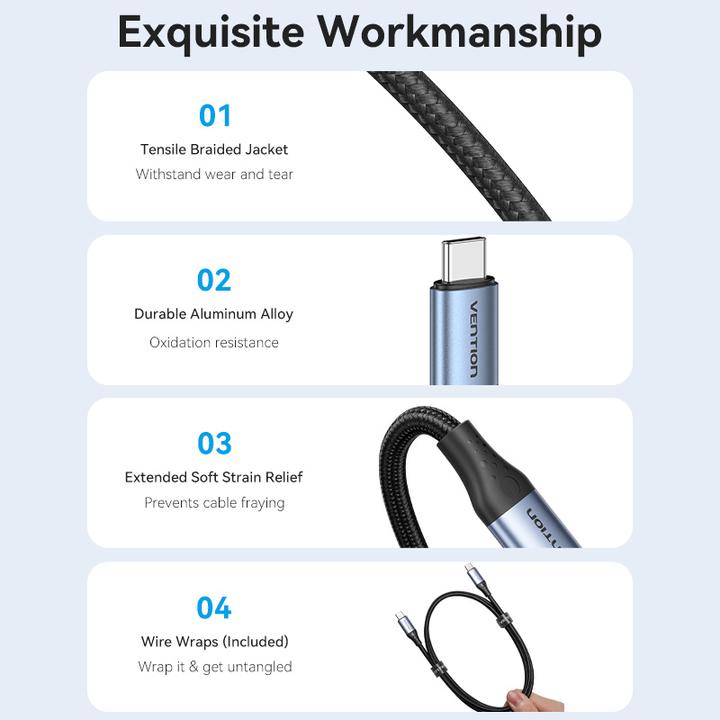 Produktbild Vention USB C — USB C (1 m, USB 4.0)