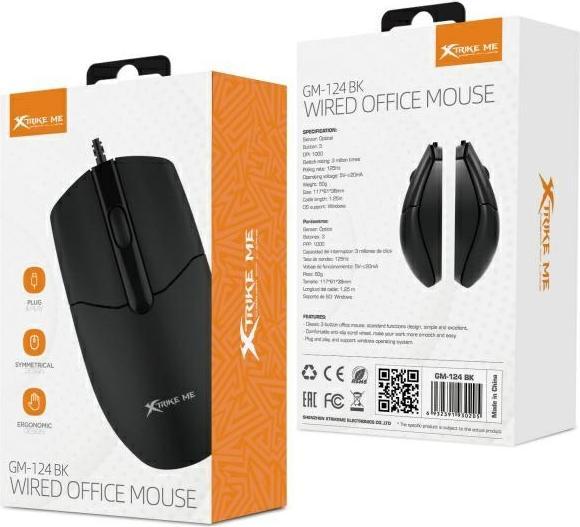 Image du produit Xtrike Me Computer mouse GM-124 BK black (Filaire)
