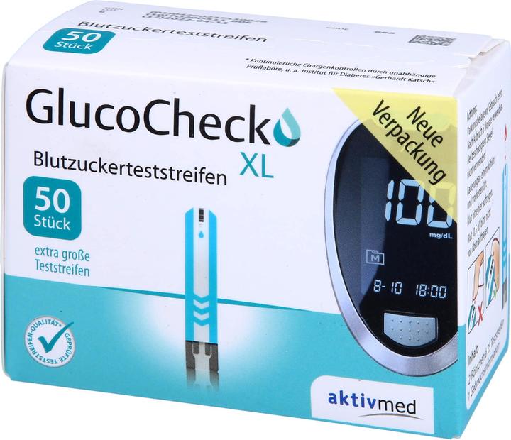 Produktbild Aktivmed Gluco Check XL Blutzuckerteststreifen, 50 St TTR (Teststreifen)
