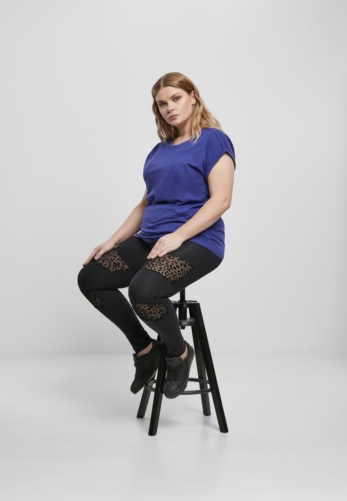 Actual product image Urban Classics Ladies Flock Lace Inset Leggings (XL)