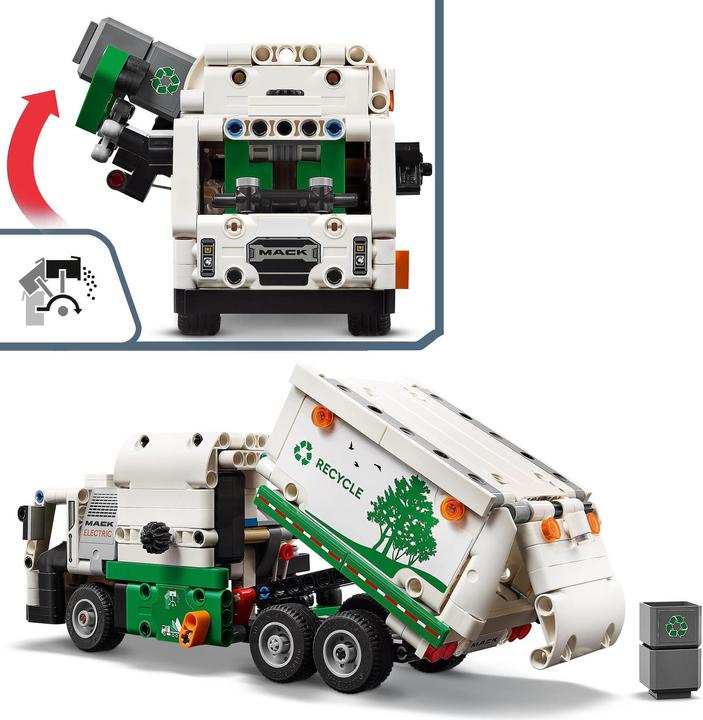 Immagine prodotto LEGO 42167 Camion della spazzatura elettrico Mack® LR (42167, LEGO Technic)