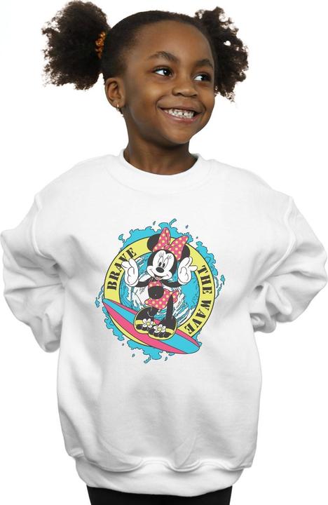 Actual product image Disney Girls Minnie Mouse Brave The Wave Sweatshirt (116)