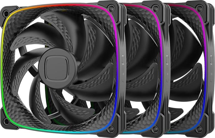 Image du produit Geometric Future Ventilateur Squama 2503B RGB, pack de 3 - 120 mm, noir (120 mm, 3 x)