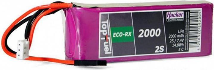 Actual product image Hacker LiPo Pack TF ECO-RX 2000mAh 2S Straight (7.40 V, 2000 mAh)