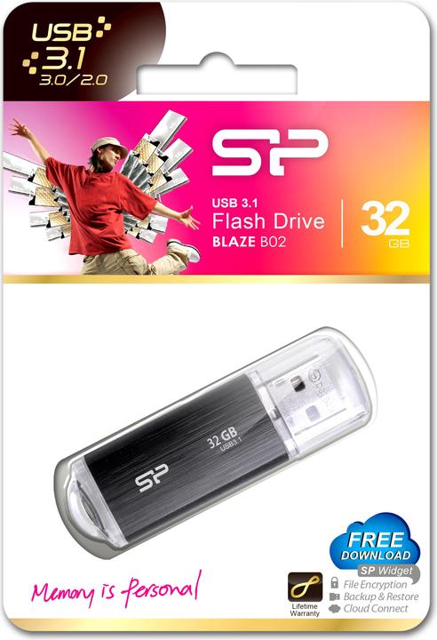 Immagine prodotto Silicon Power Fiamma B02 (32 GB, USB 3.1, USB-A)
