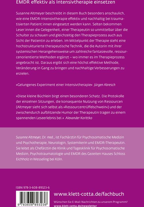 Produktbild EMDR-Intensivtherapie (Leben Lernen, Bd. 348) (Deutsch, Susanne Altmeyer, 2024)
