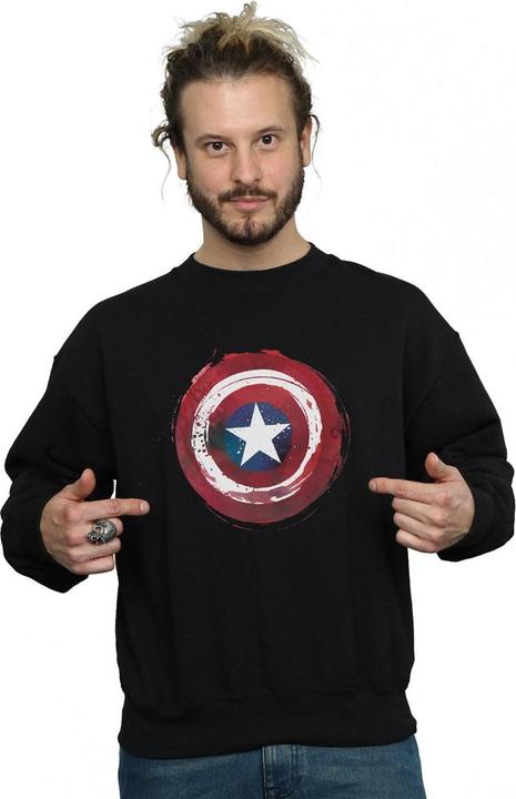 Image du produit - Sweat CAPTAIN AMERICA SPLATTER SHIELD - Homme (5XL)
