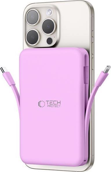 Image du produit Tech-Protect PB31 Banque d'alimentation MagSafe 10000mAH - Violet (10000 mAh, 15 W)