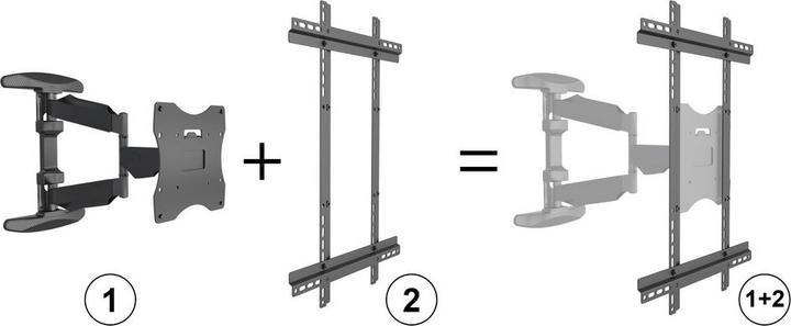Actual product image Multibrackets Vesa adapter for 40 "-63 ", load capacity 45 kg (Wall, 63", 45 kg)