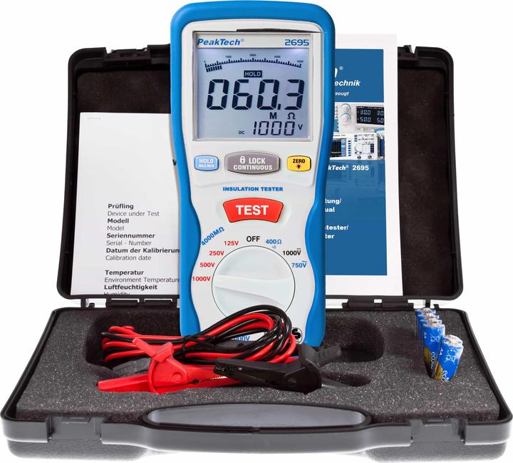 Actual product image Peaktech P 2695 Insulation measuring device