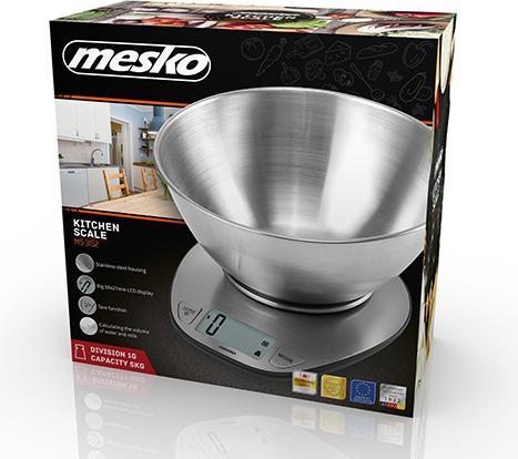 Actual product image Mesko MS 3152 Stainless Steel Countertop Electronic Kitchen Scale