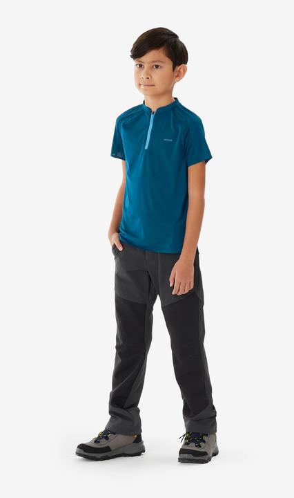 Produktbild Quechua Kids’ softshell hiking trousers, 7-15 years, MH900 - Grey/Black (8, 9, 10)