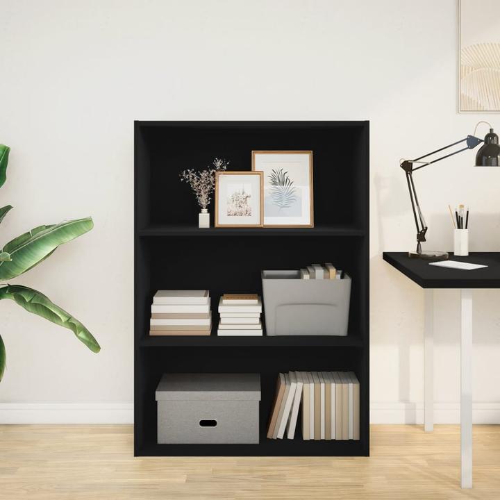 Produktbild VidaXL Bücherregal Standregal Büroregal Aktenregal Aufbewahrungsregal Schwarz (80 x 30 x 114 cm)