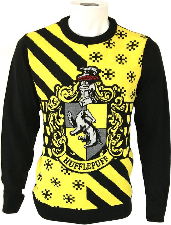 Actual product image Unisex Adult Hufflepuff Christmas Jumper (L)