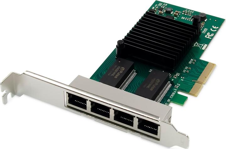 Actual product image Digitus Network Card 4Port RJ45 Intel I350 Server NIC (Mini PCI Express)