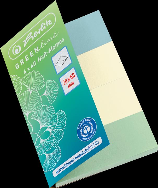 Produktbild Herlitz Notizzettel 4 x 40 Blatt, Mehrfarbig (20 x 50 mm)